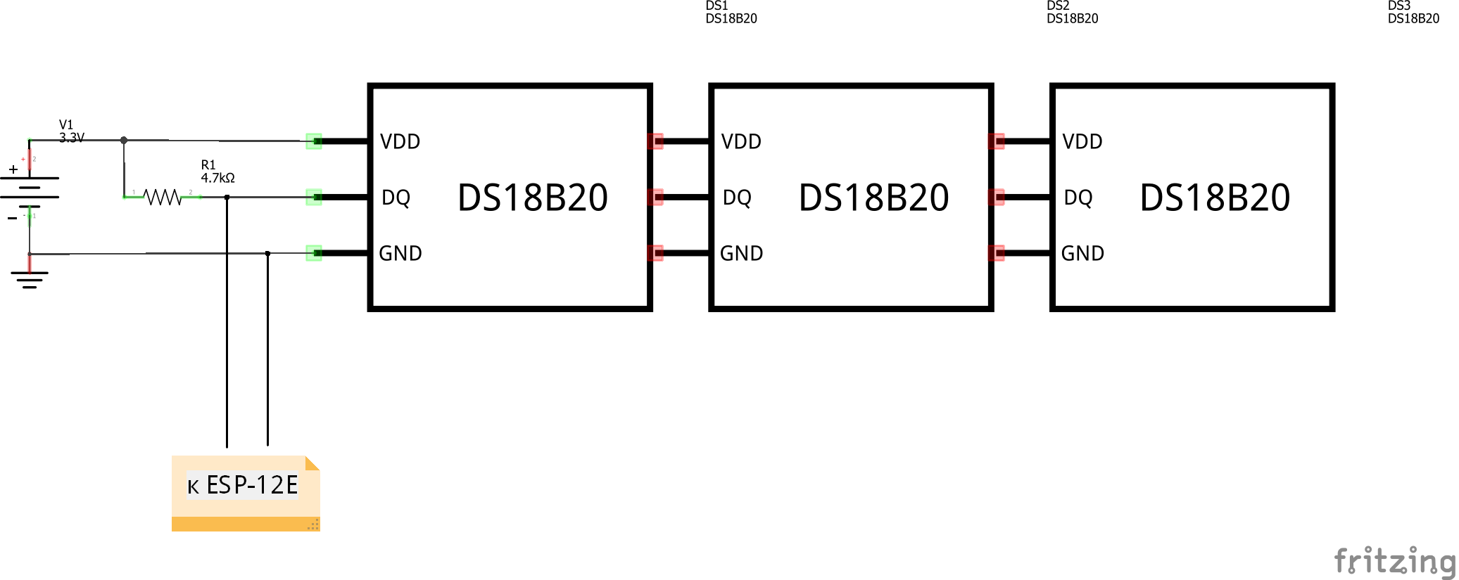 Схема подключения 18b20